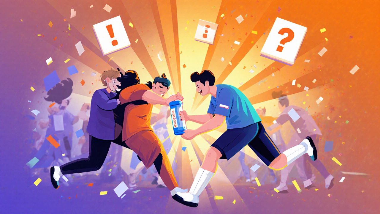 Medical team giving epinephrine injection, radiant gradients symbolize life restored in emergency setting.